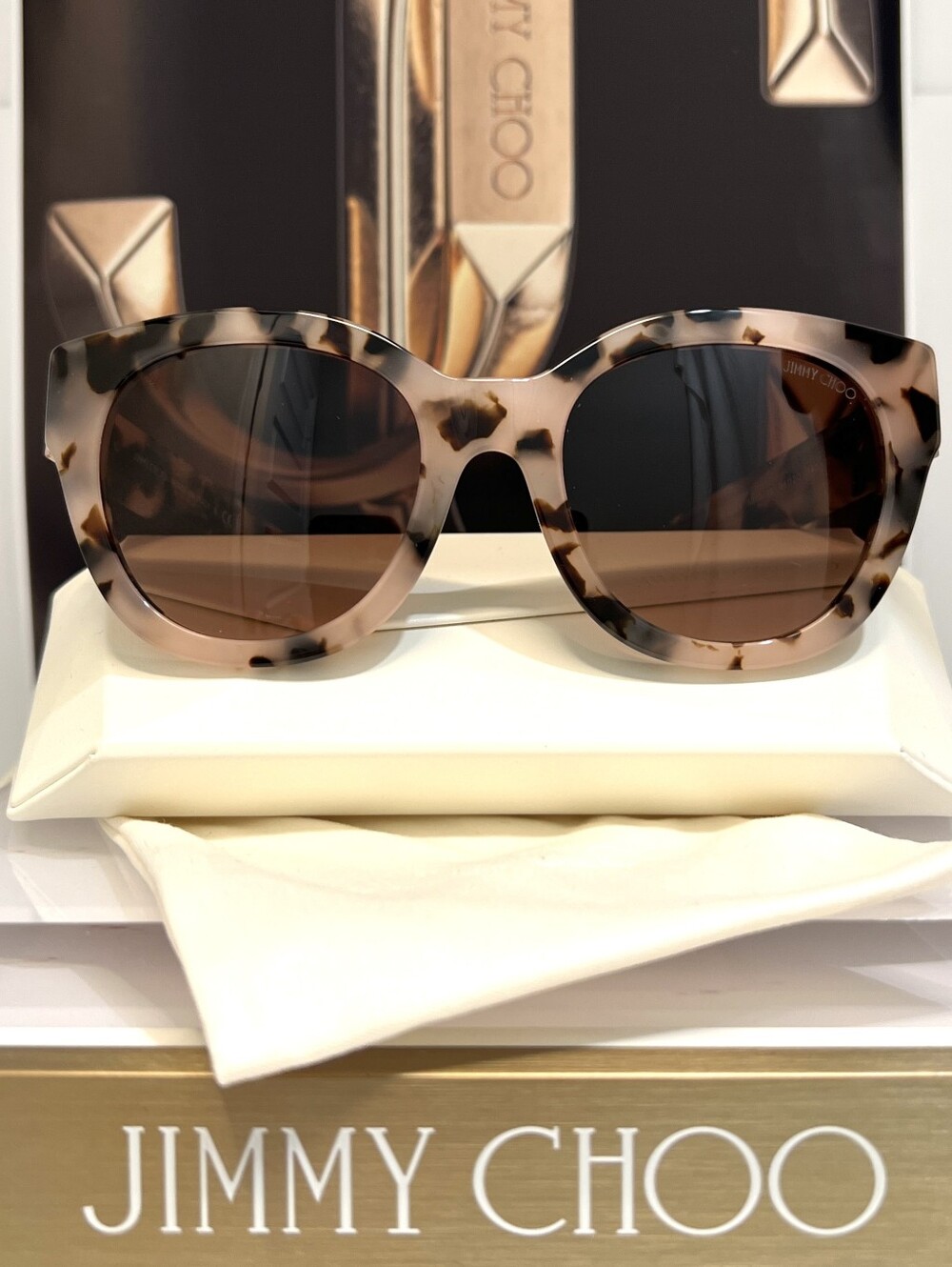 Jimmy Choo JC5053 5080/13 Pink Havana Tortoise Brown Gradient Sunglasses